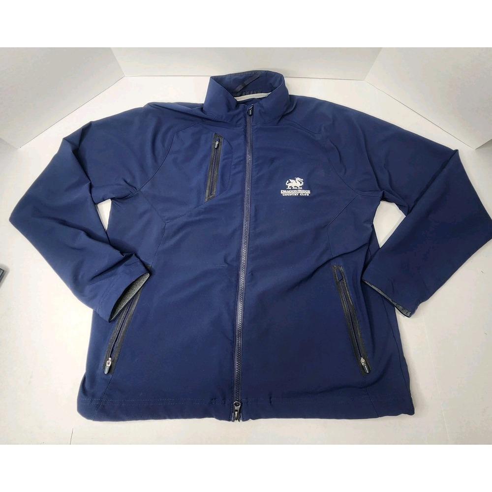 Zero Restriction Jacket Mens Medium Blue Tour Series Full Zip Golf Dragon Ridge